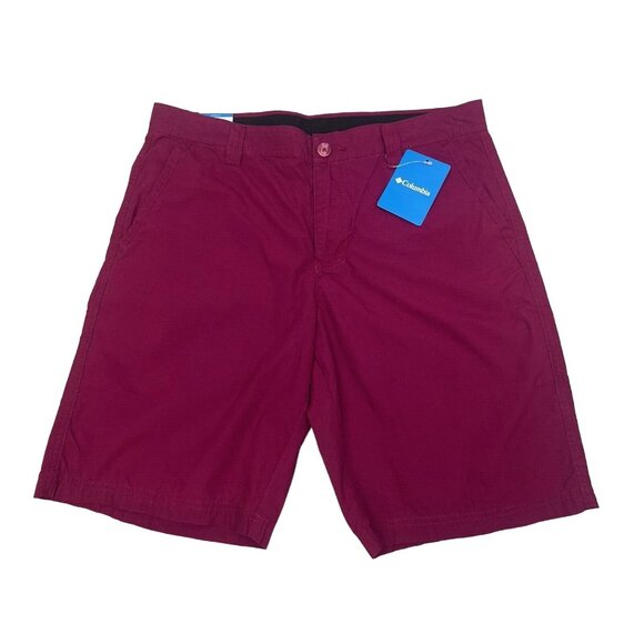 COLUMBIA Washed Out Shorts Men Size 32 Regular Magenta  100% Cotton 10" - Picture 2 of 15